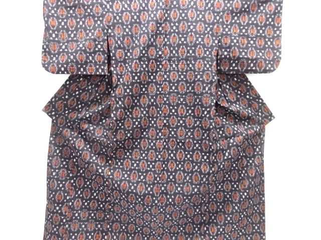 JAPANESE KIMONO / ANTIQUE HITOE KIMONO / COTTON / KURUME KASURI / RHOMBUS